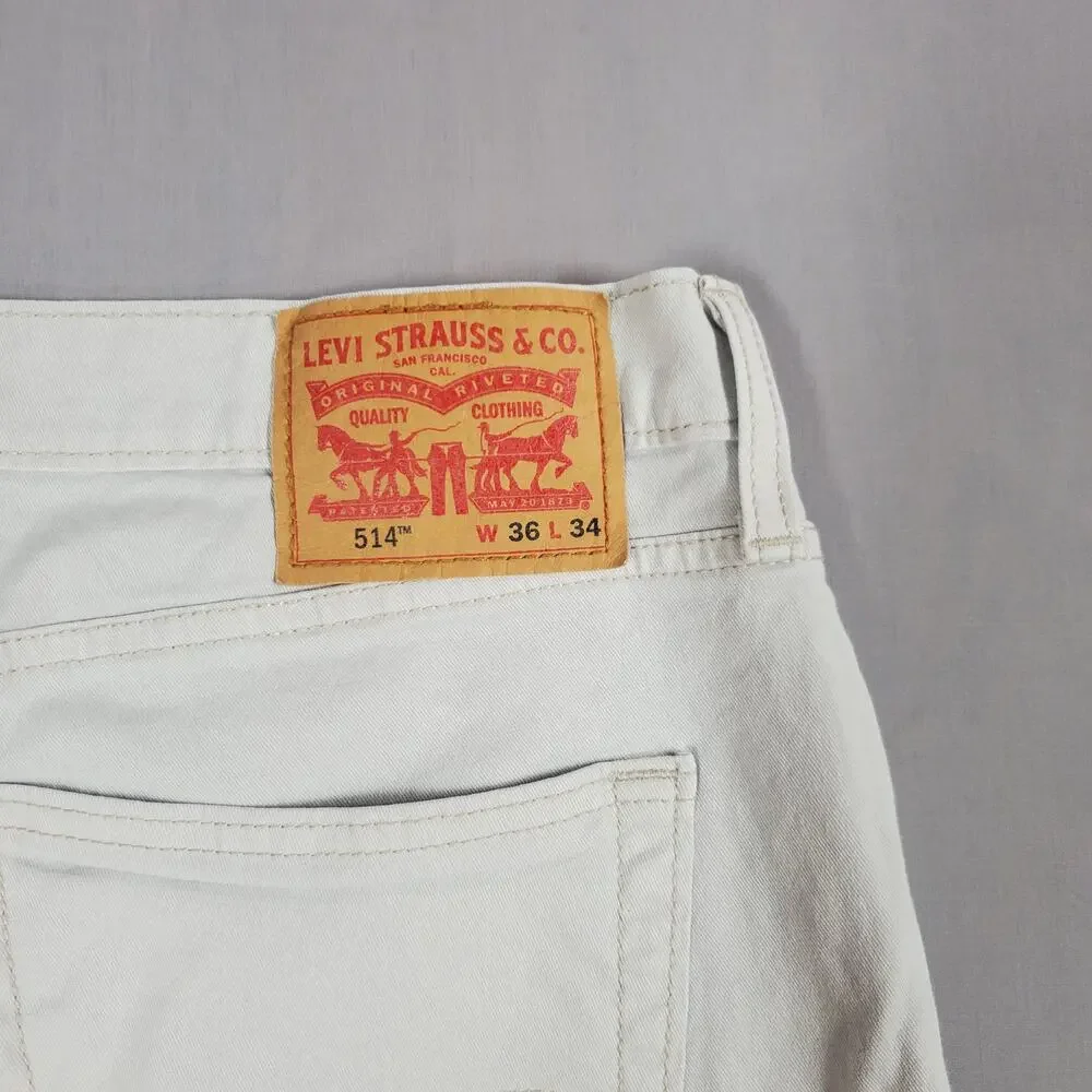 Levi's Mens 514 Regular Fit Straight-Leg Jeans Size 36x34